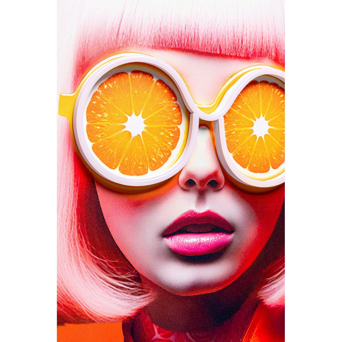 Tableau LED lunettes de soleil oranges 50x70cm Kare Design