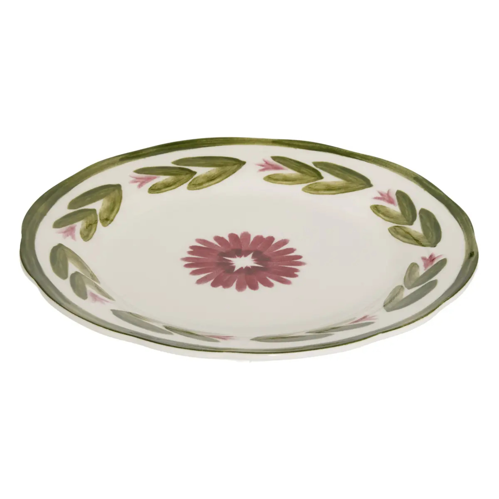 Lot de 6 assiettes dessert Mona ronde D.19cm vert