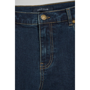 Jeans Tate blu indaco con particolari Polo Club