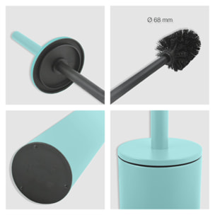 Set Poubelle à  pédale 5L & Brosse Wc AKIRA Turquoise mat Spirella