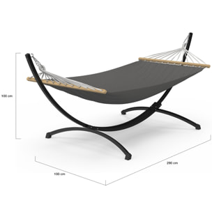 Hamac Amazonia support métal toile grise