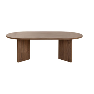 Table basse en bois "Sable" - 60 x 119 x 40 cm - Noyer