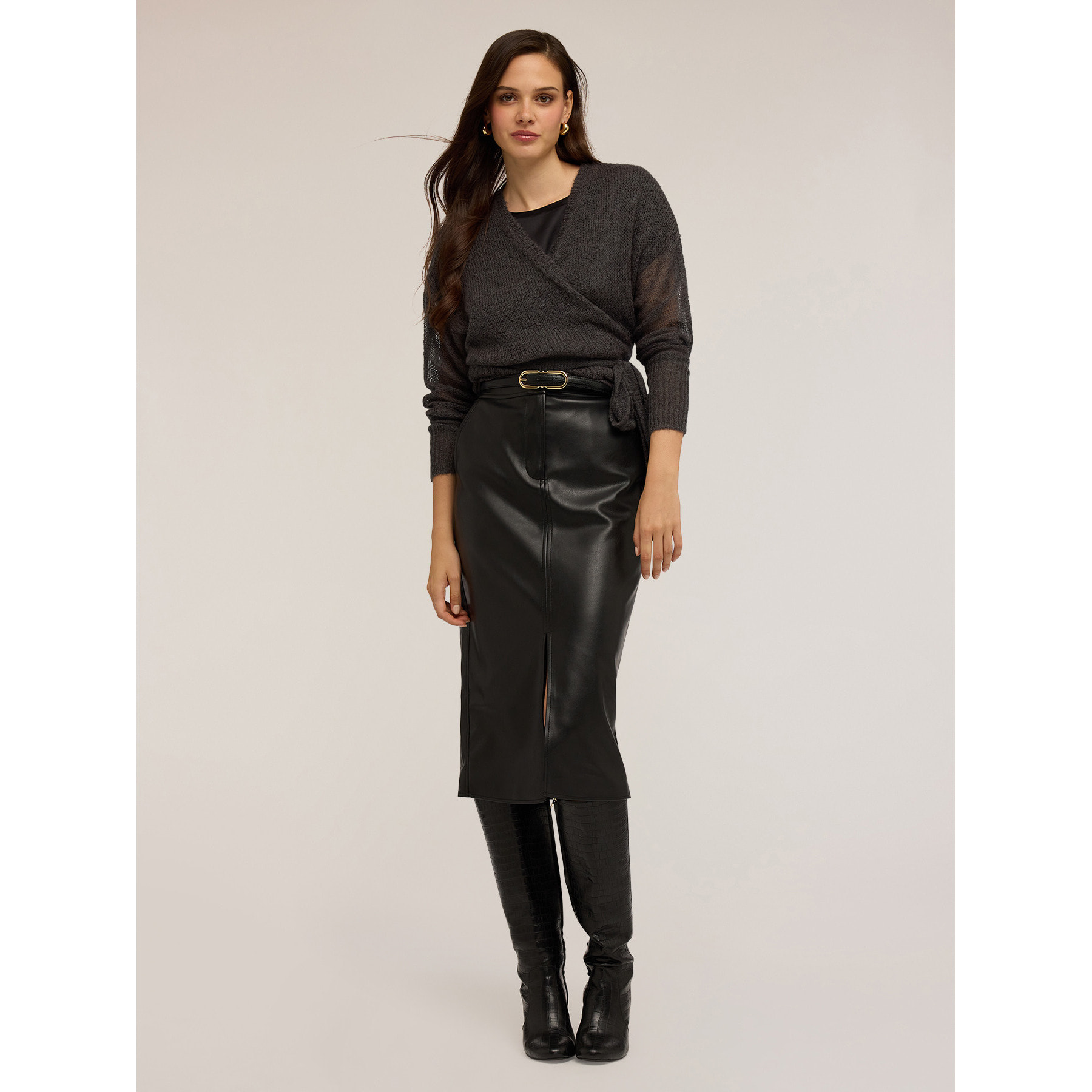 Motivi - Camiseta bimatérica - Negro