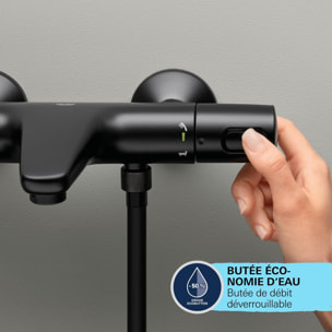 Mitigeur thermostatique Bain/Douche Precision Trend, noir mat
