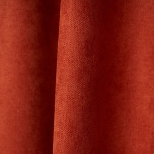 Rideau thermique phonique et semi occultant à galons fronceurs KONFOR - Terracotta