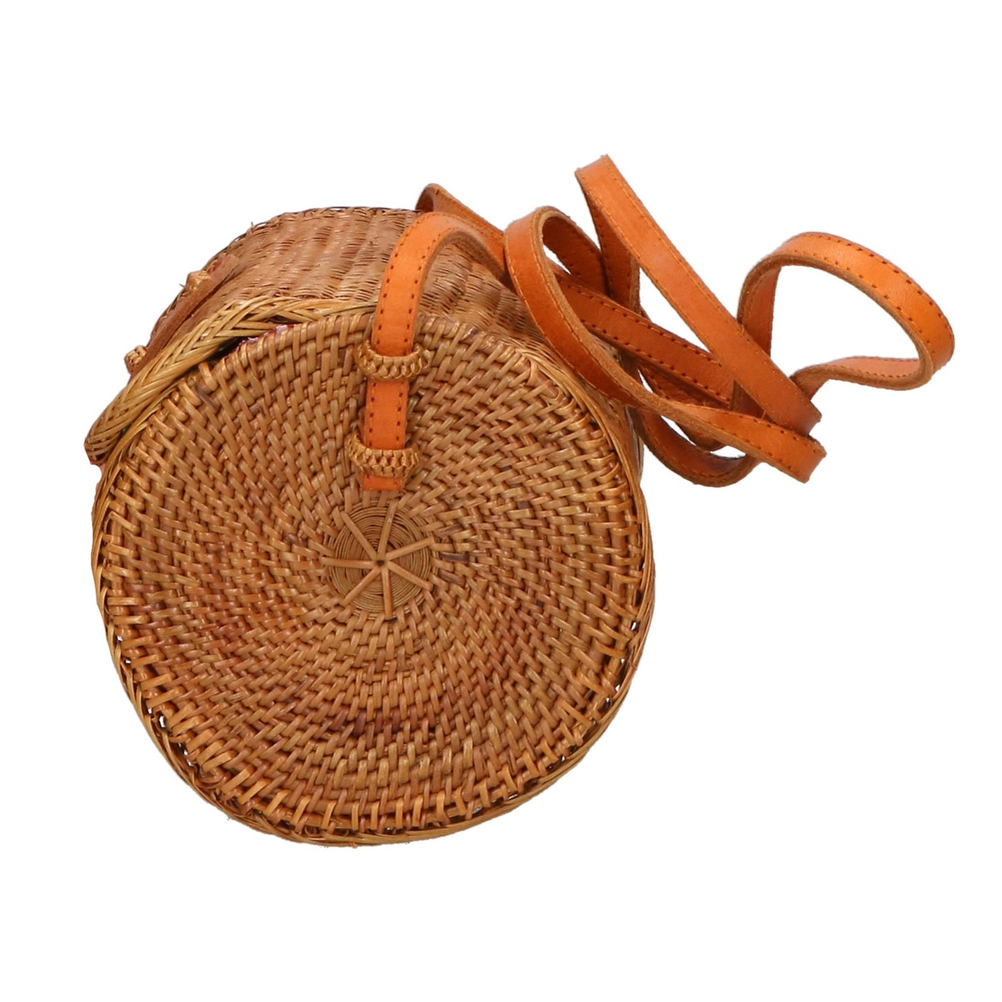 Borsa a tracolla da donna - Modello Lavinia - Rattan - 20.0 x 18.0 x 9.0 cm