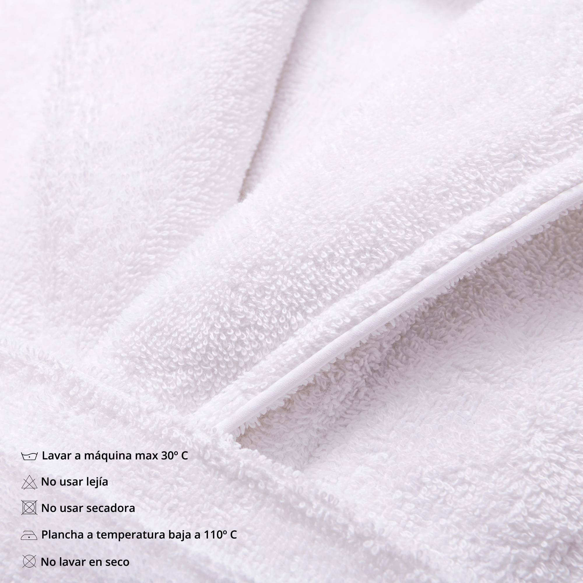 Set de albornoz l-xl 100% algodón blanco 360gsm + alfombrilla de baño 50x80cm scalpers home