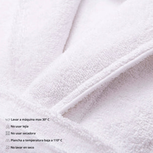 Set de albornoz l-xl 100% algodón blanco 360gsm + alfombrilla de baño 50x80cm scalpers home