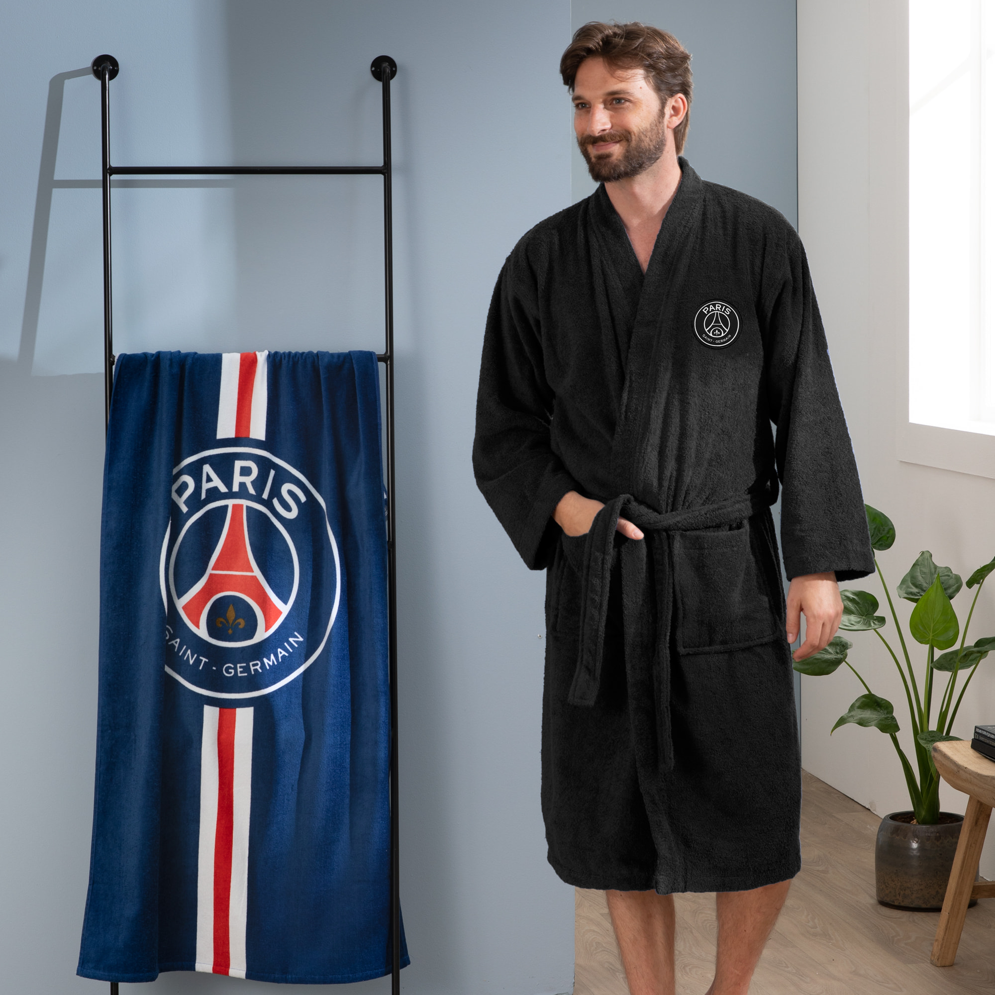 Peignoir adulte 100% coton, PSG PREMIUM