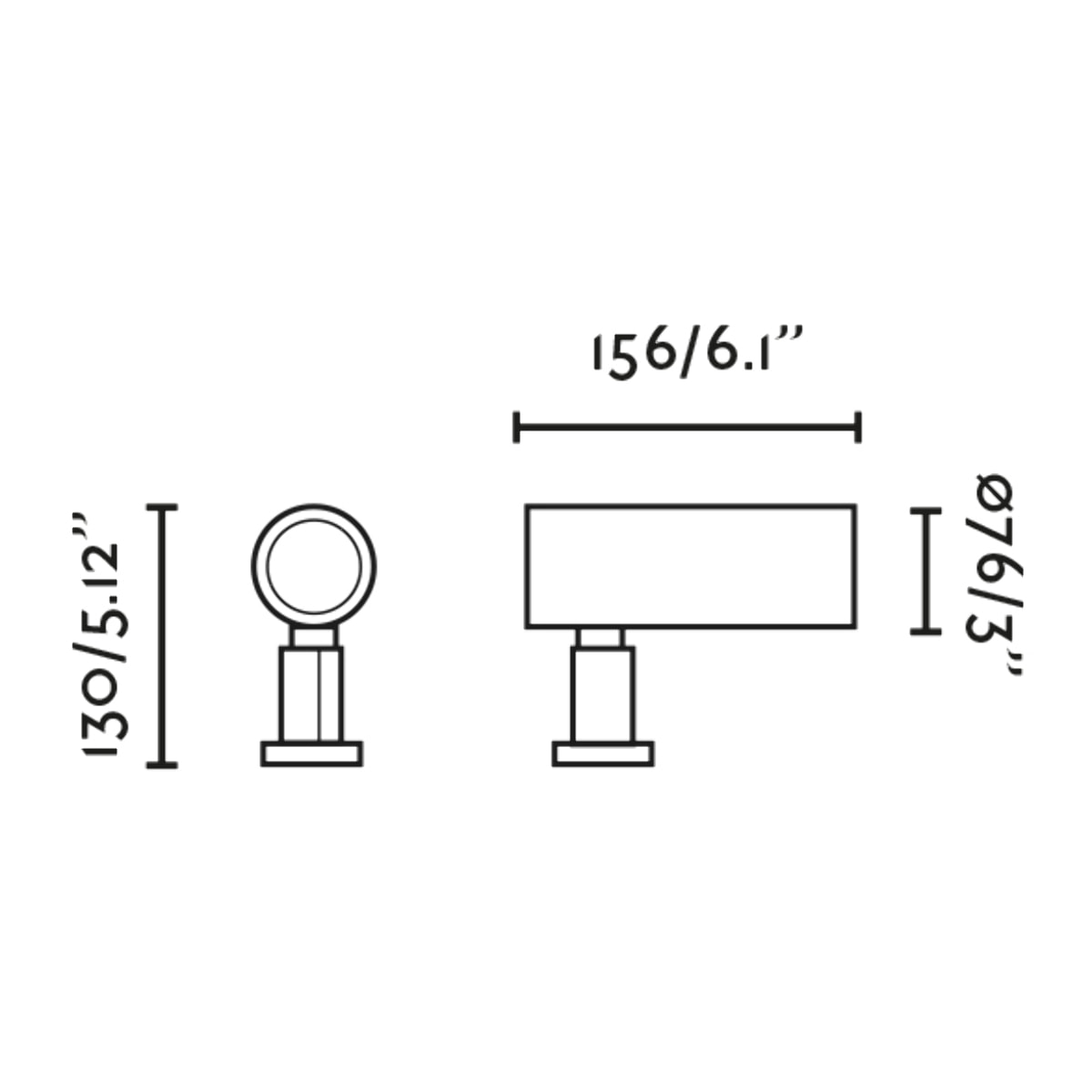 SAU M 156 Projecteur/pic noir 3000K 30º