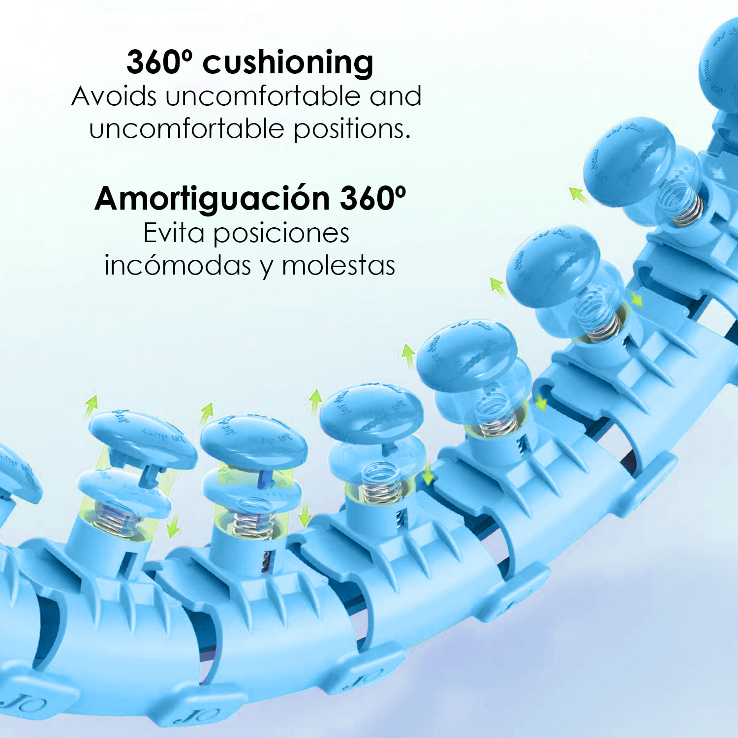 Aro Hula Hoop sportivo per Fitness, aro regolabile, non cade, contrappeso rotante. Attrezzatura da ginnastica e fitness per la casa.