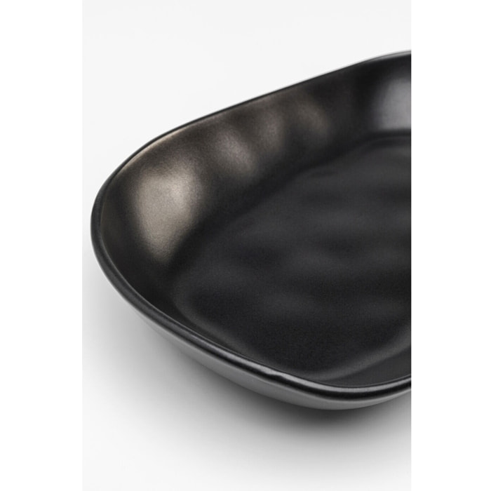 Assiettes creuses Organic 25cm noires set de 4 Kare Design