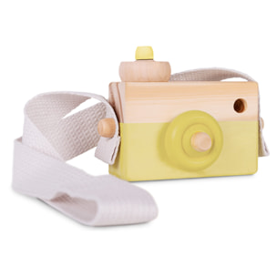 Cámara fotos PHOTOLOOM YELLOW de madera
