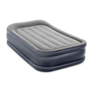 Intex Materasso Gonfiabile Dura-Beam Pillow Rest Deluxe Singolo, Bicolore, con Pompa Elettrica Incorporata, 99