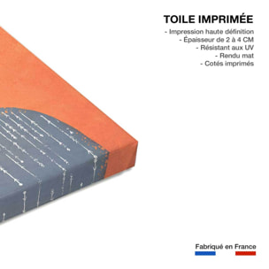 Tableau art frida orange  Toile imprimée