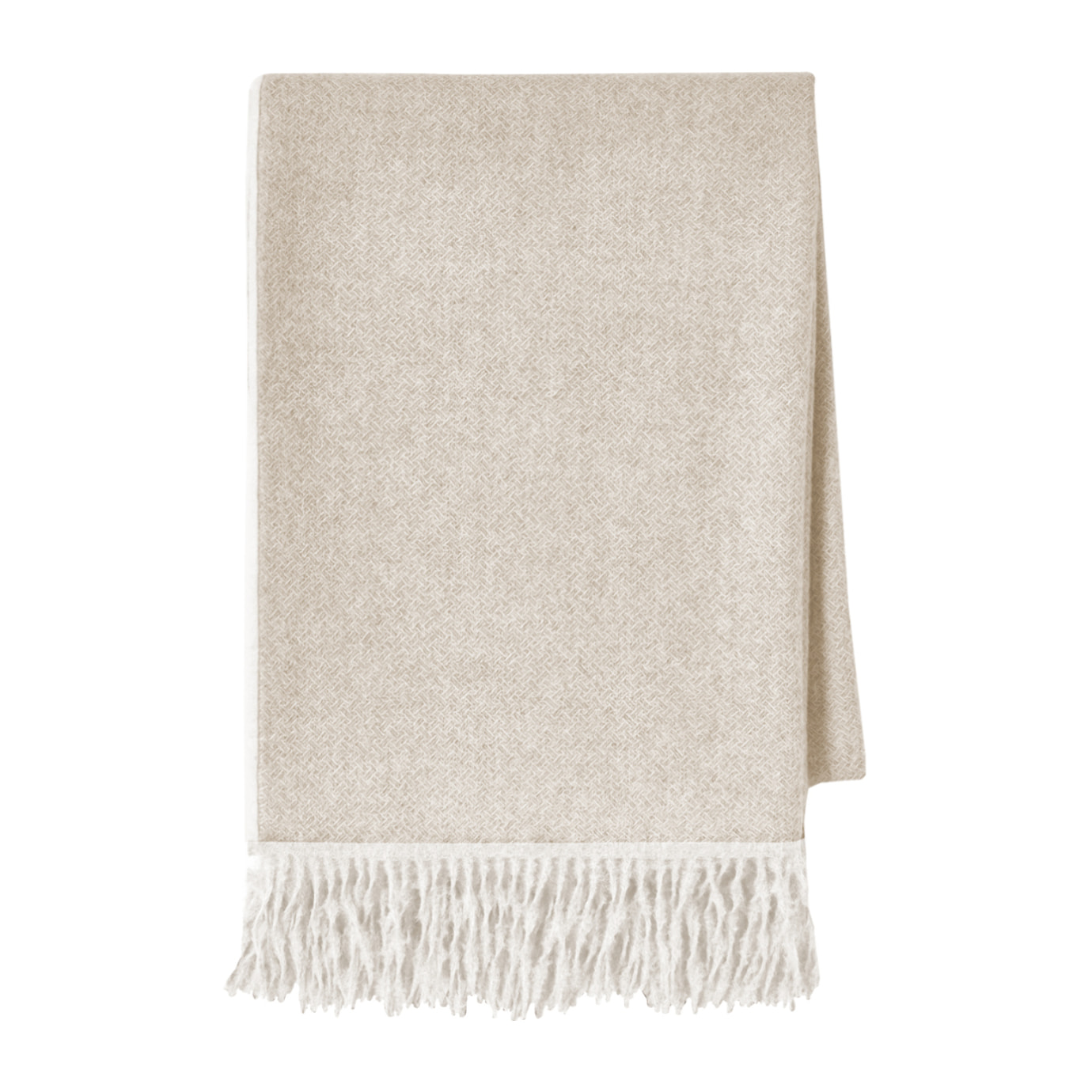 Plaid uni en alpaga, NOMADE, Latte