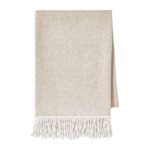 Plaid uni en alpaga, NOMADE, Latte