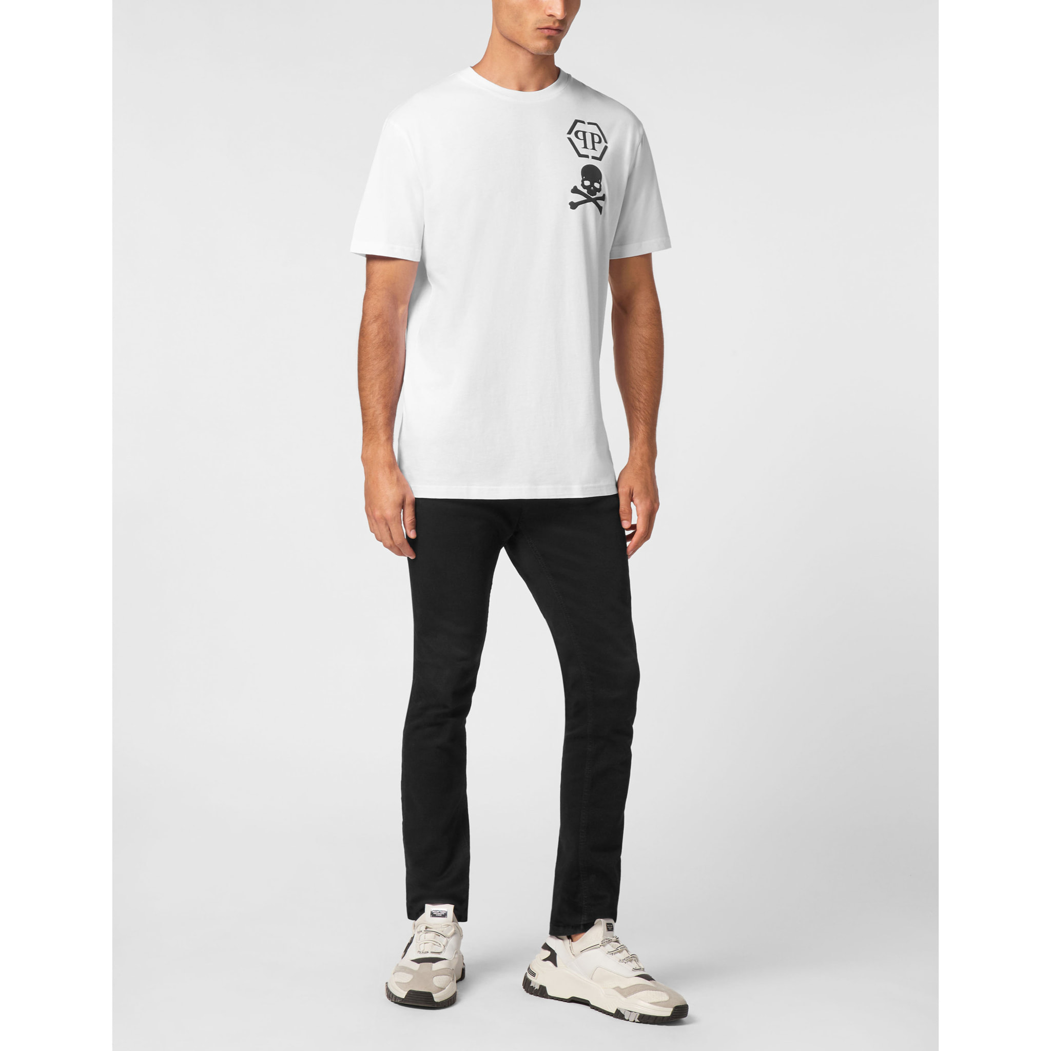 PHILIPP PLEIN T-Shirt V-Neck SKULL&BONES