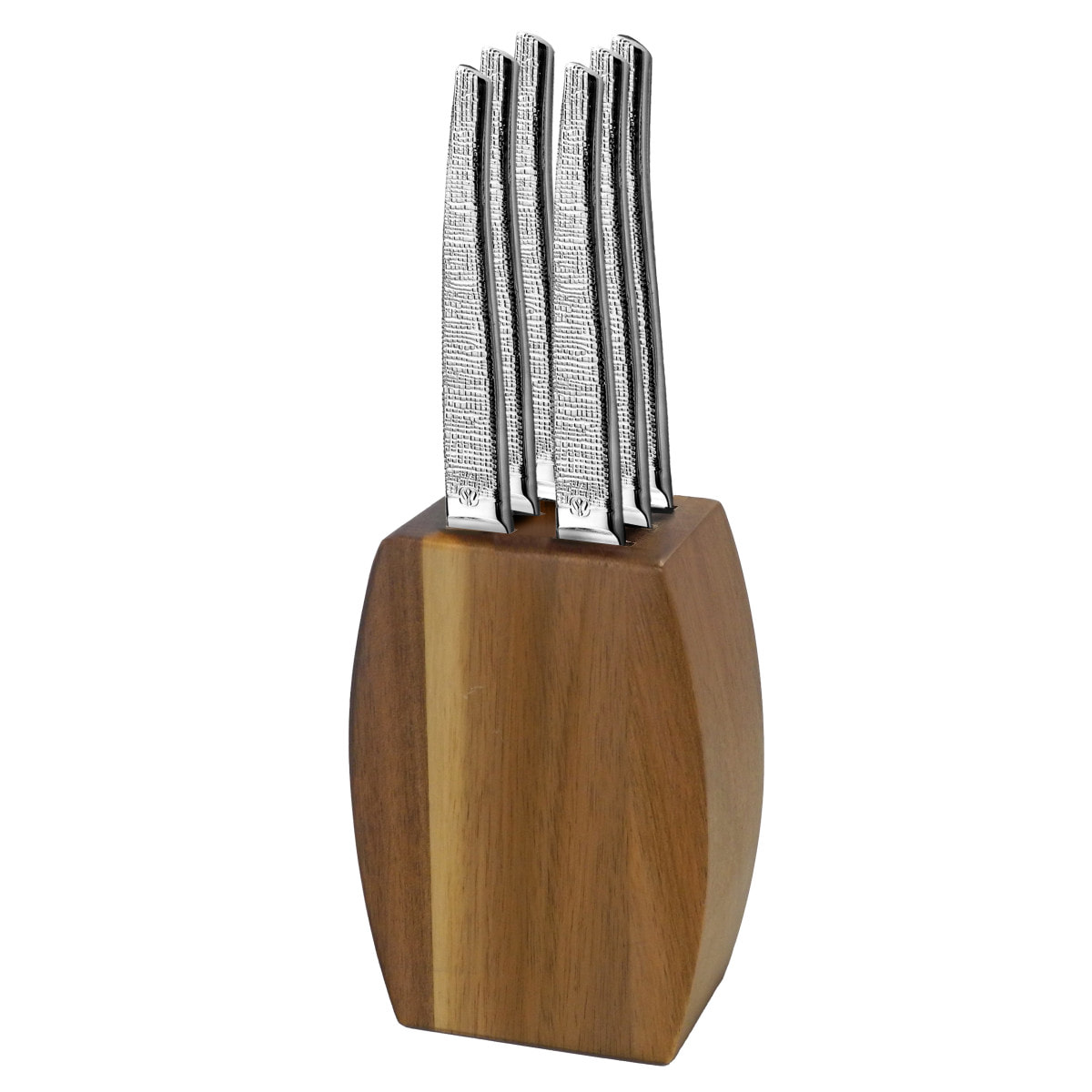 Jet Styl - Bloque de madera de acacia con 6 cuchillos para carne