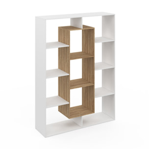 Etagère bibliothèque Paulette bois et blanc