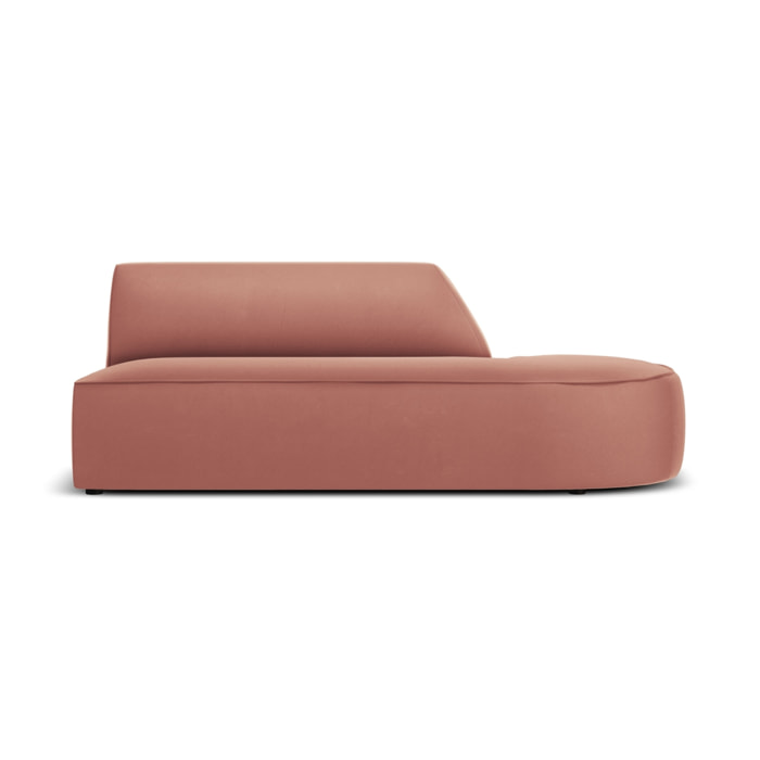 Canapé modulable droit "Charles" 2 places en velours rose