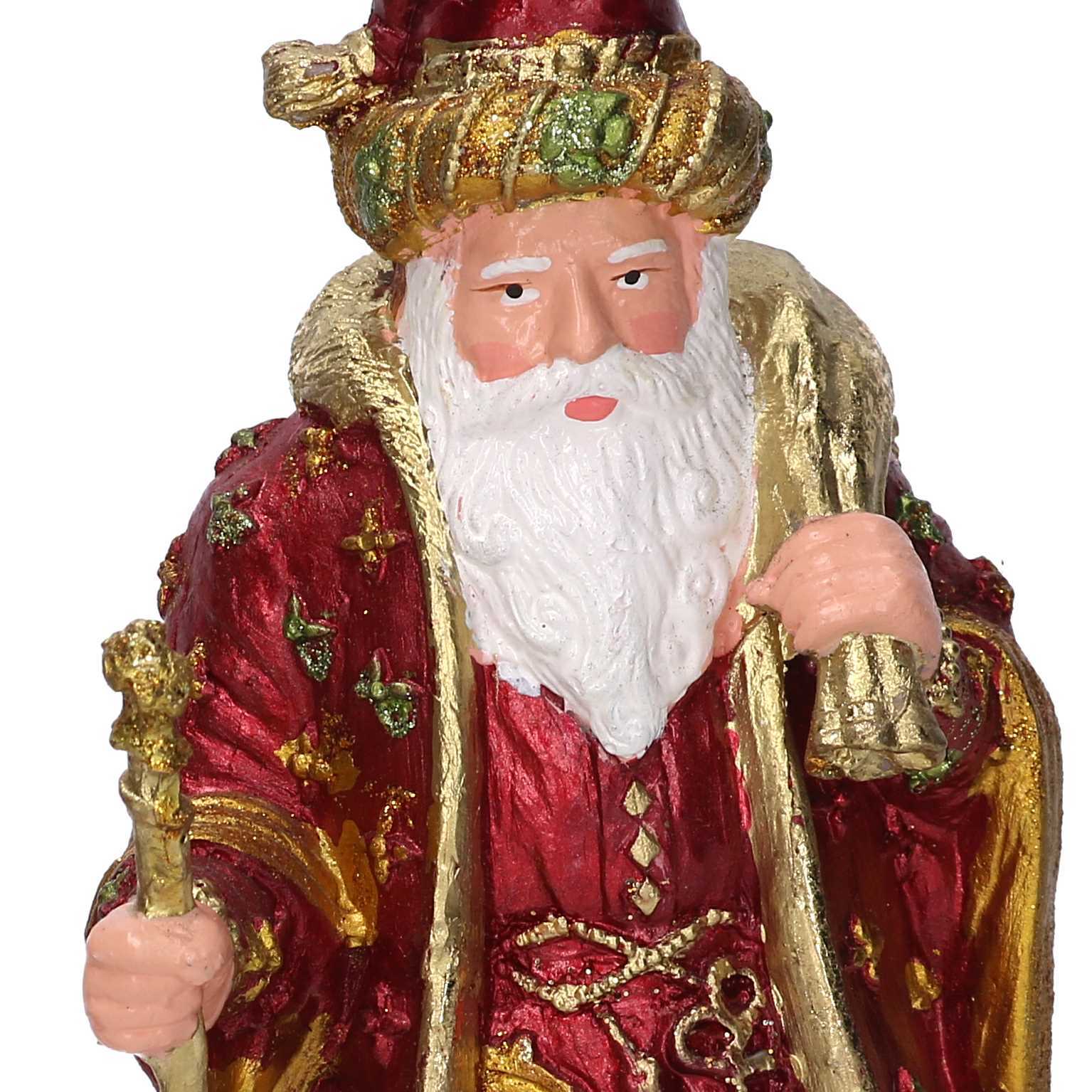 Babbo natale in resina rosso cm 12x10h20