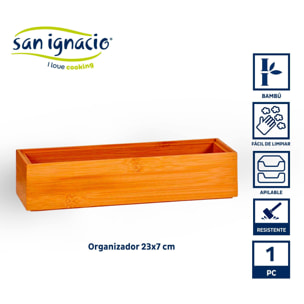 Organizador bambu apilable 23x7cm colección kinvara