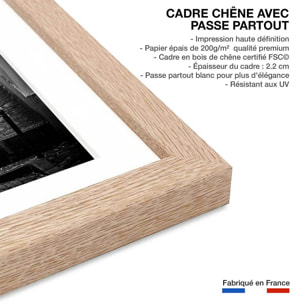 Affiche Paris, rue de Montmartre Affiche sous cadre bois
