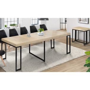 Console extensible Memphis - plusieurs dimensions - Bois / Noir