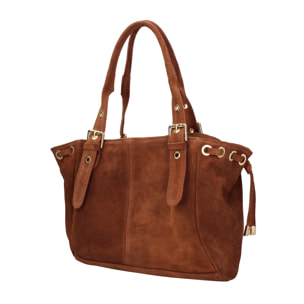 Borsa a mano da donna Made in Italy - Modello Lumena Lux - 100% pelle - 20.0 x 21.0 x 33.0 cm