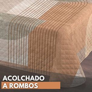 Colcha Bouti Estampada - Reversible - 100% Poliéster - Microfibra - 70 gr/m² - Half Oval