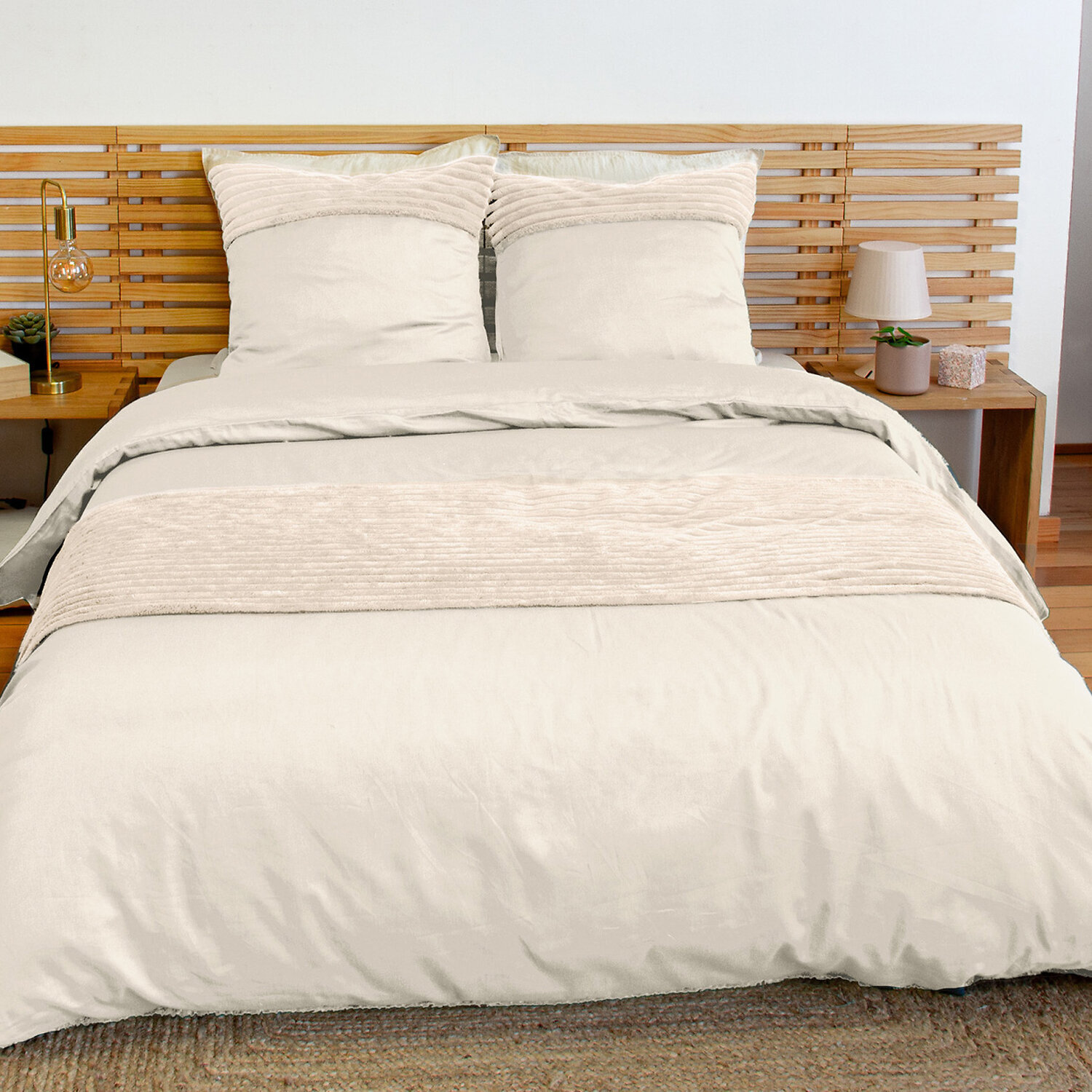 Parure housse de couette 3pcs 100% microfibre_arum 220x240 cm