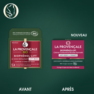 La Provençale Biophénol-Lift - Crème Correctrice Booster Fermeté Anti-Rides & Fermeté - Olive violette - Biophénols & Acide hyal