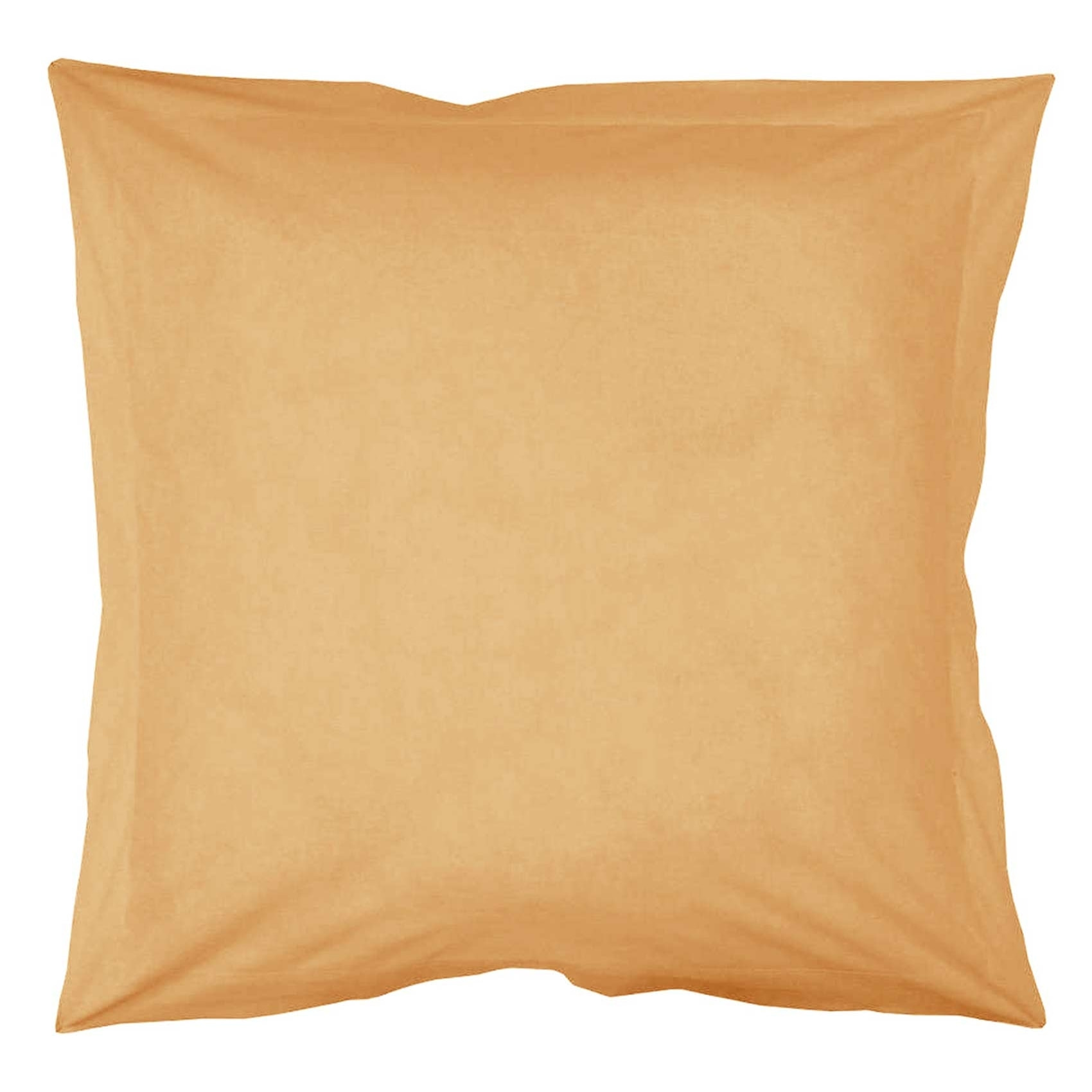 Taie d'oreiller unie en coton bio - Jaune Curry