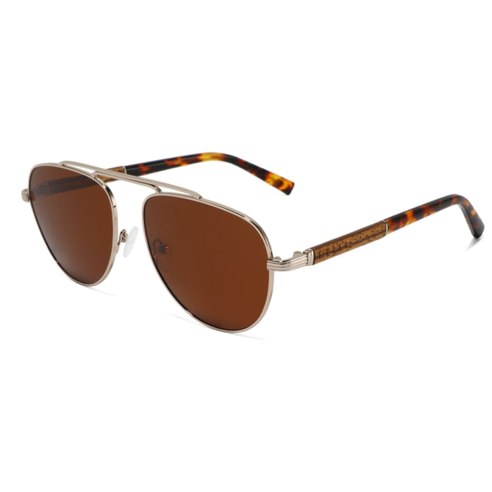 Gafas de Sol Feler 1712-2 Polarizadas de Madera Unisex 58 mm