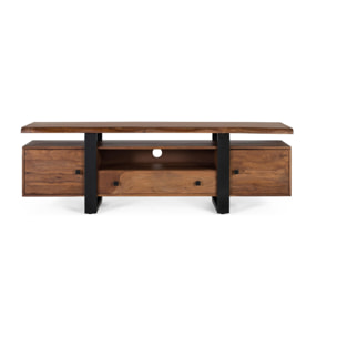 Mueble TV de Madera de Palisandro 170 Cm Estilo Industrial