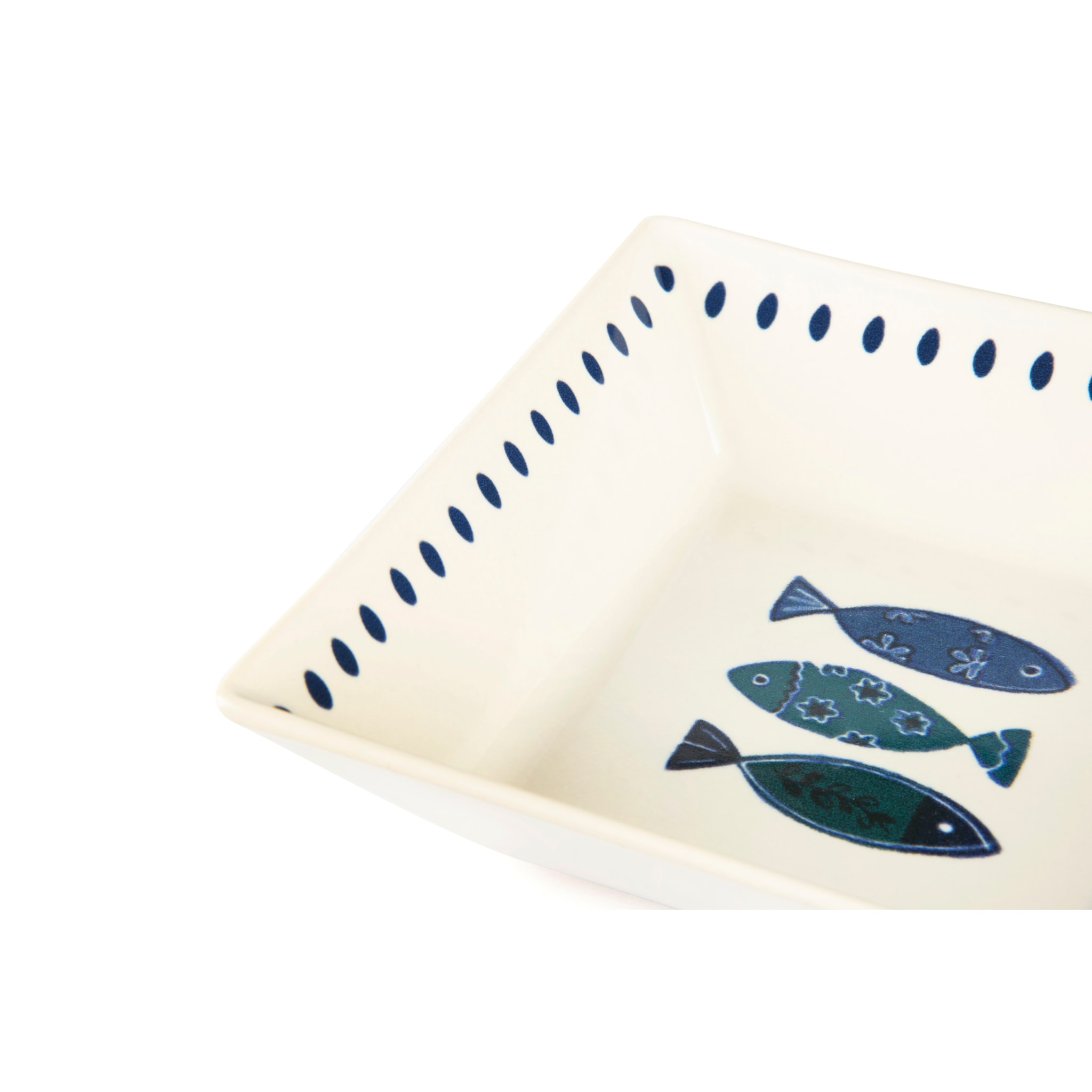 Servizio Piatti 18 Pezzi Quadrati Excelsa – Ocean, Ceramica Blu