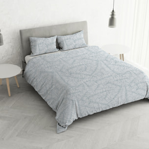 PARURE COPRIPIUMINO PRINTED COLORS, 100% Cotone, Made in Italy - MONKEYS ACQUA