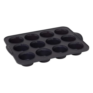 Moule 12 muffins silicone- Noirrouge Silitop