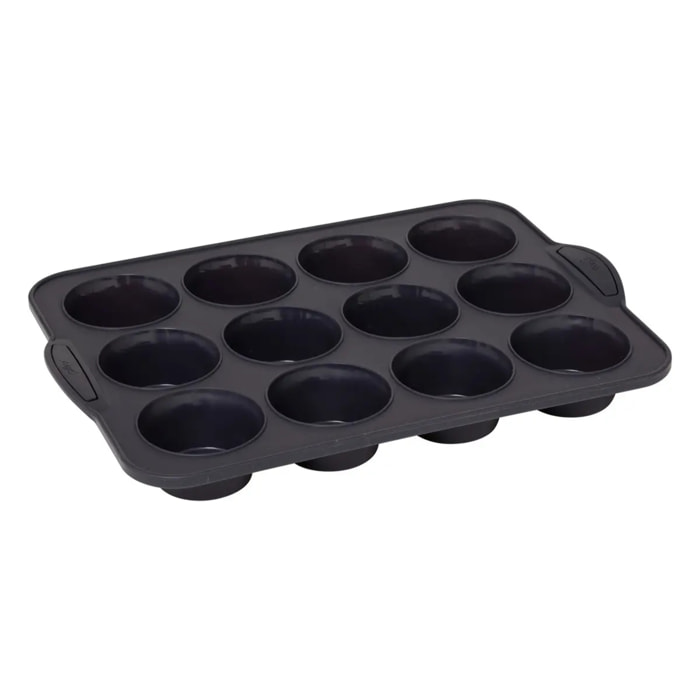 Moule 12 muffins silicone- Noirrouge Silitop
