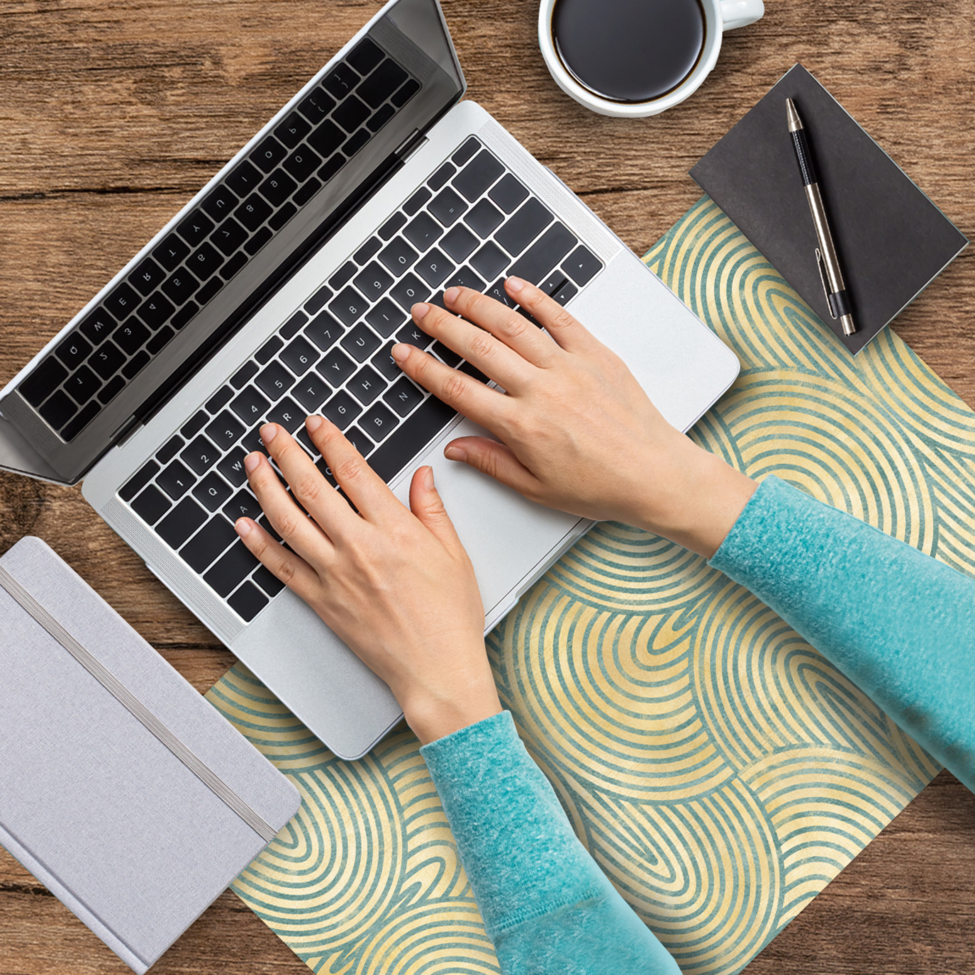 VINILIKO, set de 4 individuales de mesa Misha verde agua 4u-30x45 cm