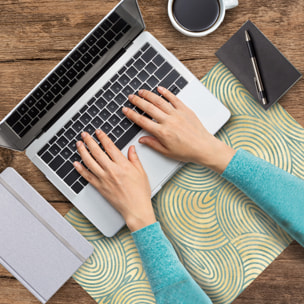 VINILIKO, set de 4 individuales de mesa Misha verde agua 4u-30x45 cm