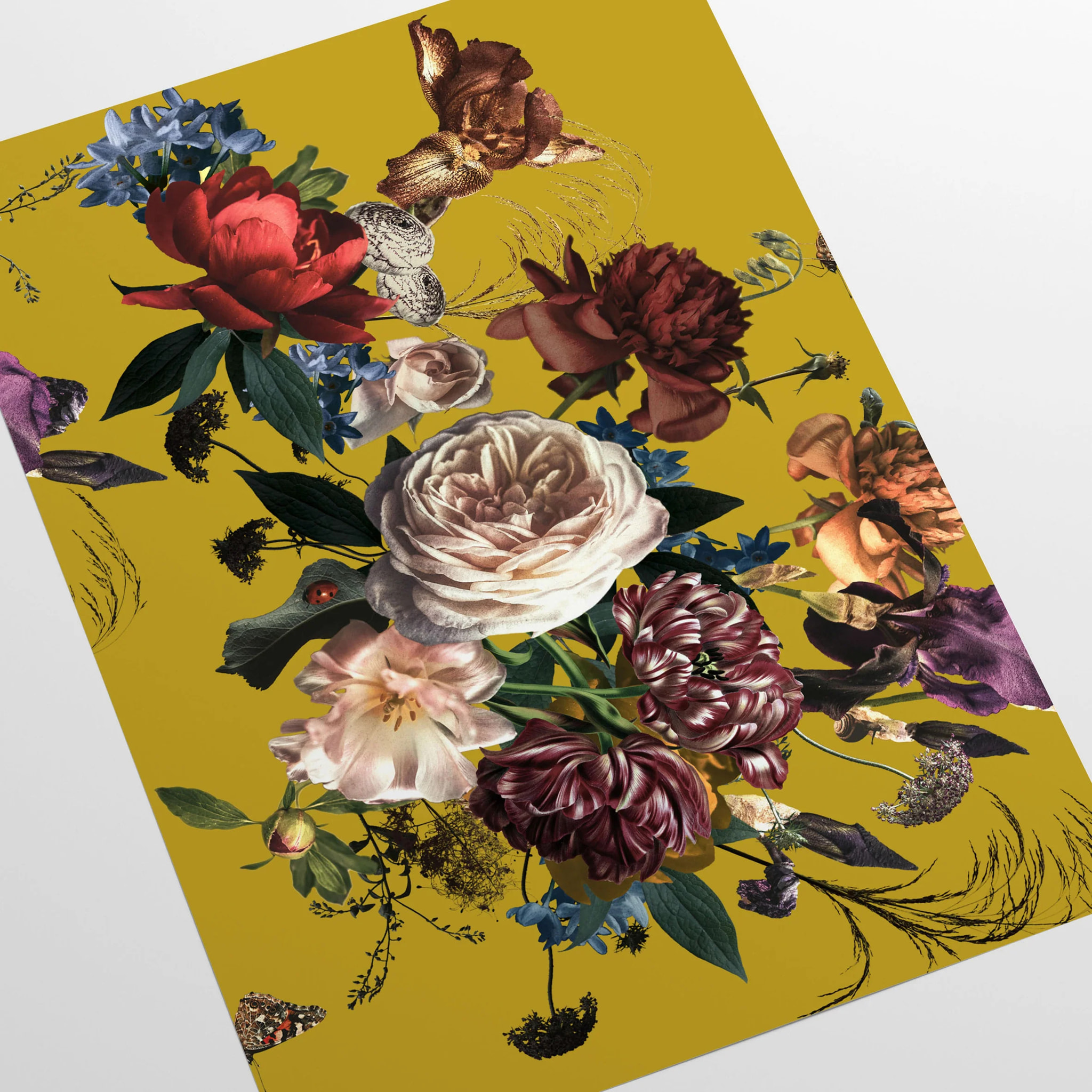 Carta da Parati Floreale Rinascimento