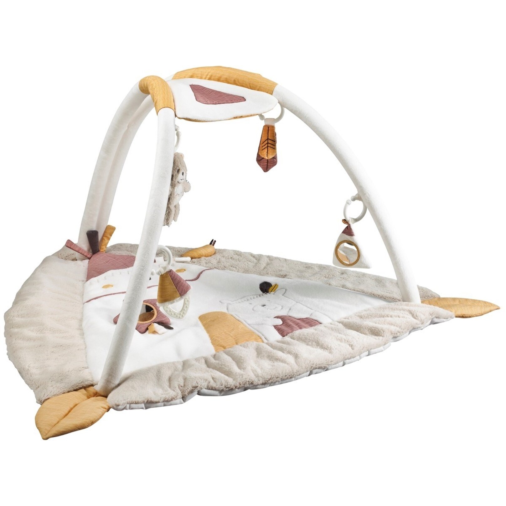 Tapis d'éveil Tipi bébé 77x77cm en polyester beige