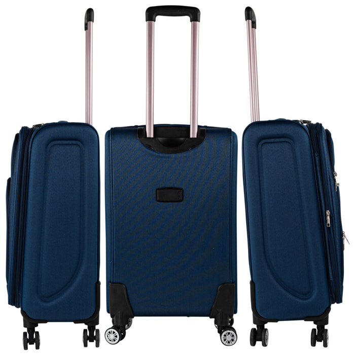 Juego De Maletas Semi-Rígidas Eva Itaca Bergamo Marino