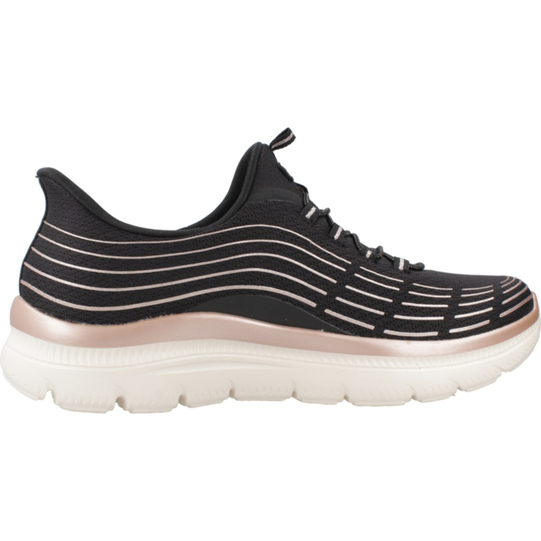 Sneakers De  Mujer Plus Soft Luster Negro