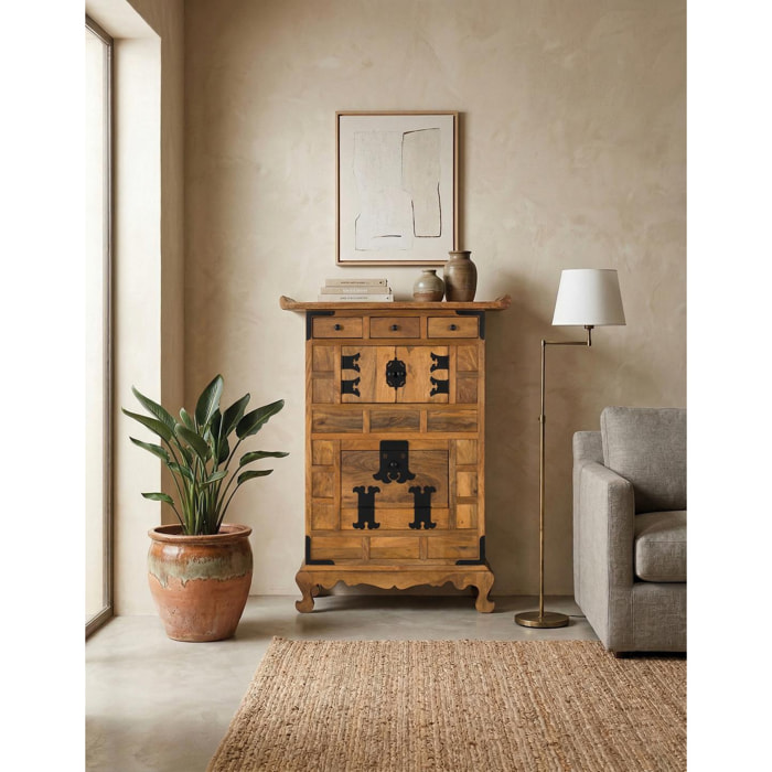 Aparador de Madera de Mango 91 Cm Estilo Oriental