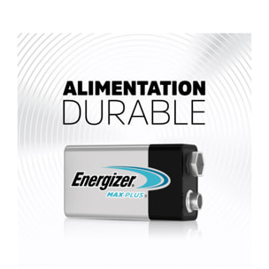 Pack de 4 - Energizer Max Plus Alcaline 9V, pack de 1 Pile