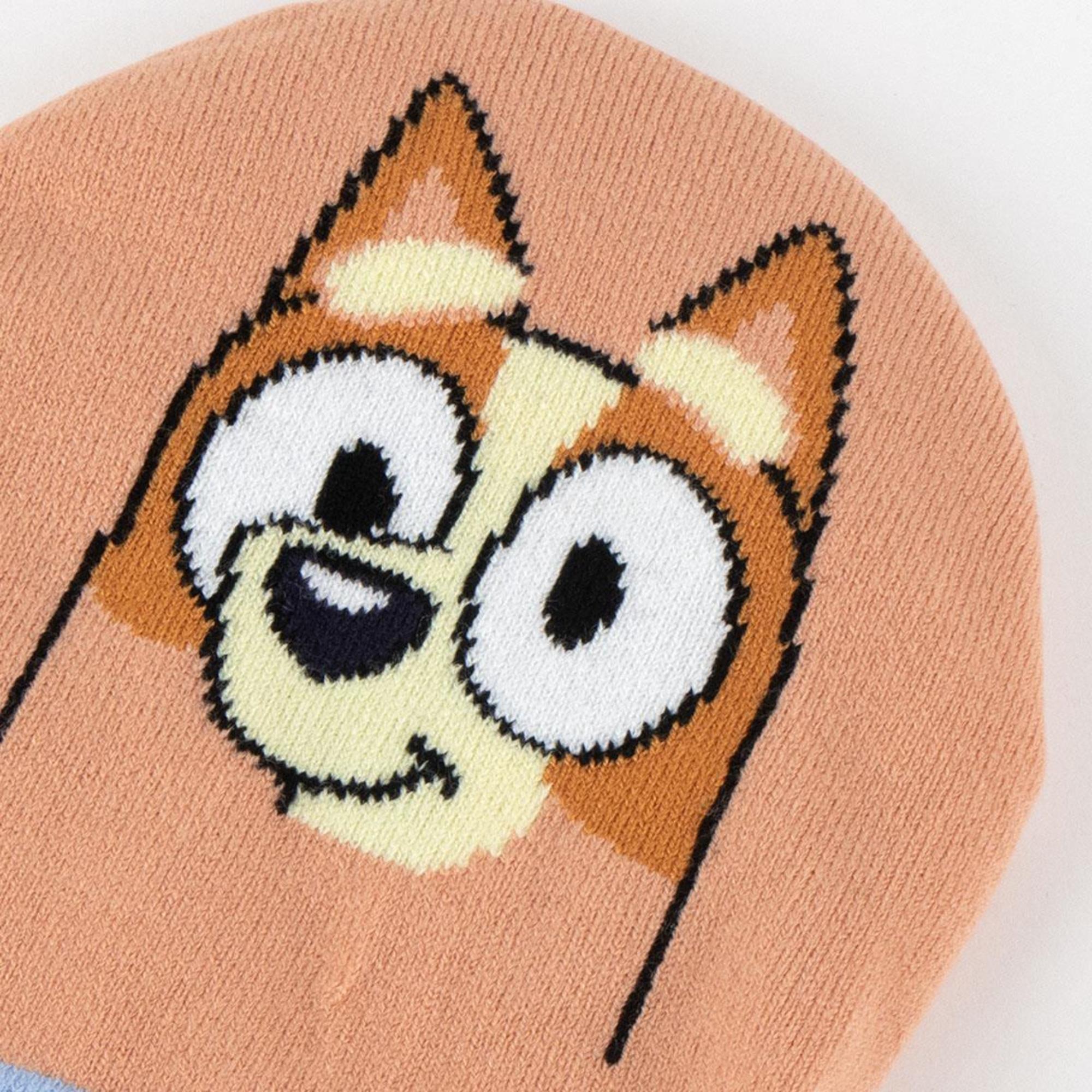 Gorro de punto infantil reversible "Bluey"