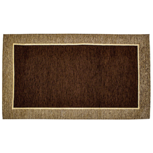 TAPPETO ARREDO DIS.ROMA MARRONE FONDENTE 65X300 CM CON ANTISCIVOLO